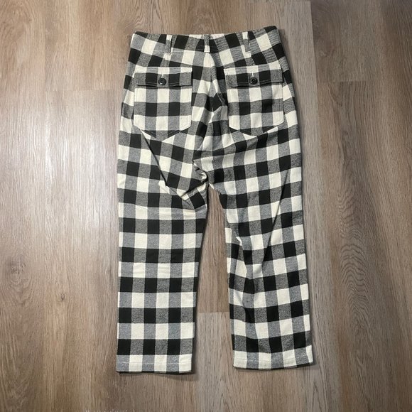 THE GREAT  Checkered Drop Crotch Cropped Pants - Picture 9 of 14